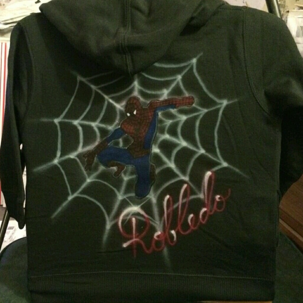 COPY - SPIDERMAN Airbrushed T-shirt Custom Made KIDS